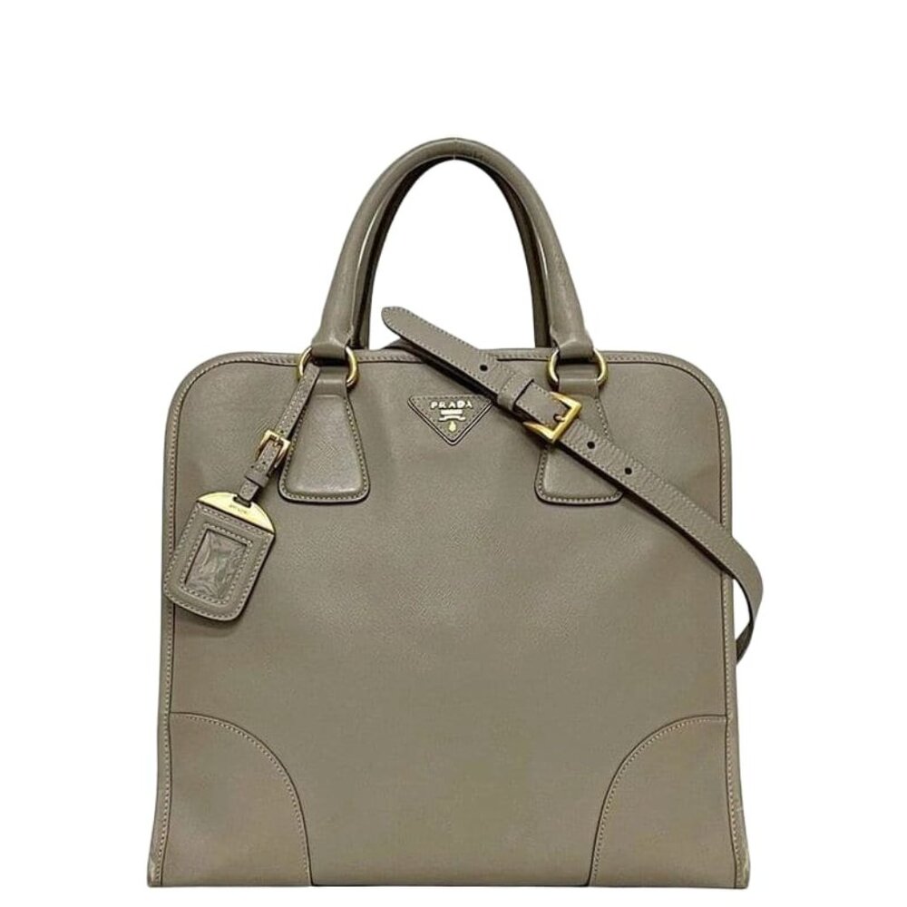 Prada 2-Way Bag Beige Bn2254 Saffiano Leather